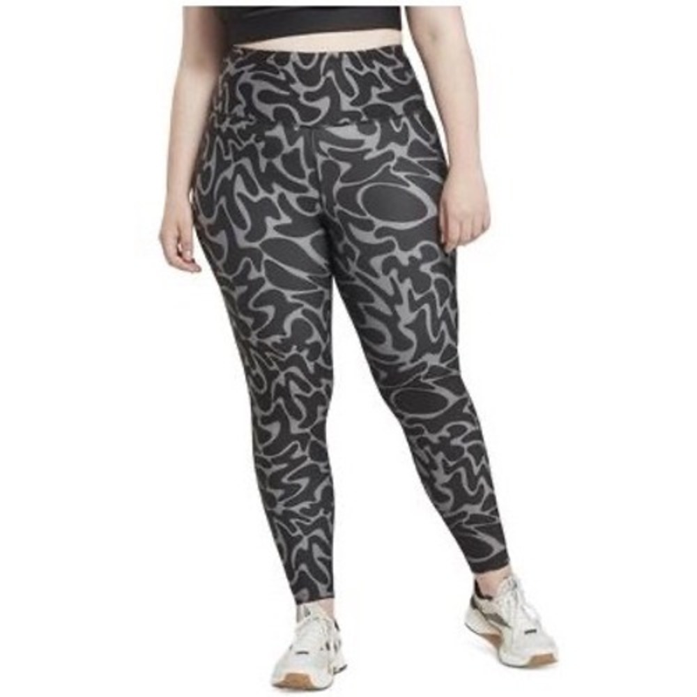 ID Ideology Leggings Womens M Compression Abstract Swirl Activewear Excellent